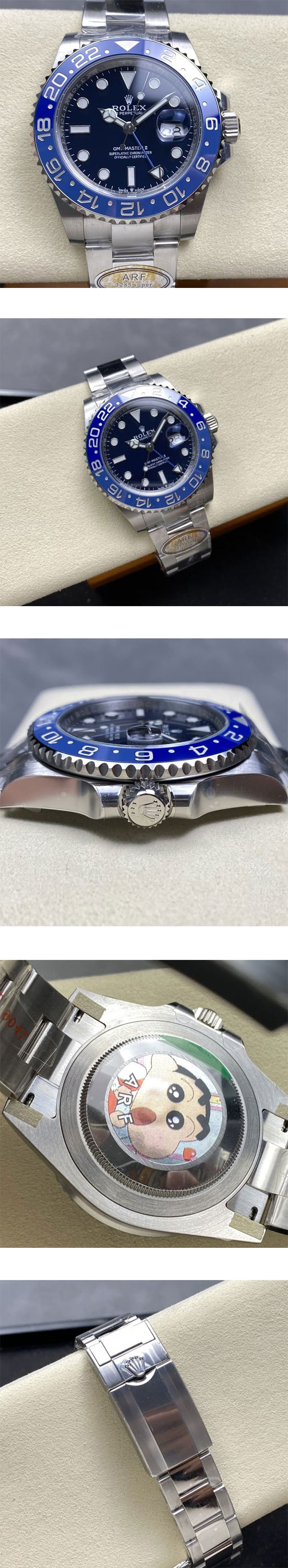 【ARF工場】 ロレックスコピー REF.126716 GMTマスター Ⅱ ブルー 40mm 3285搭載！最高精密